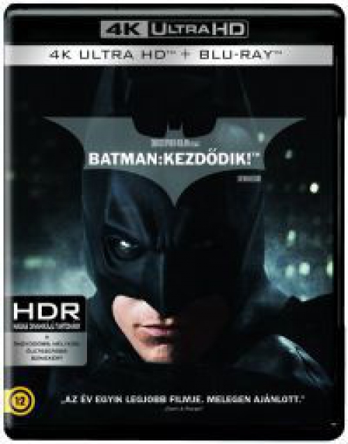 Batman - Kezdődik (4K UHD Blu-ray + BD)  *Magyar szinkronnal - Import - Antikvár - Kiváló állapotú* Blu-ray