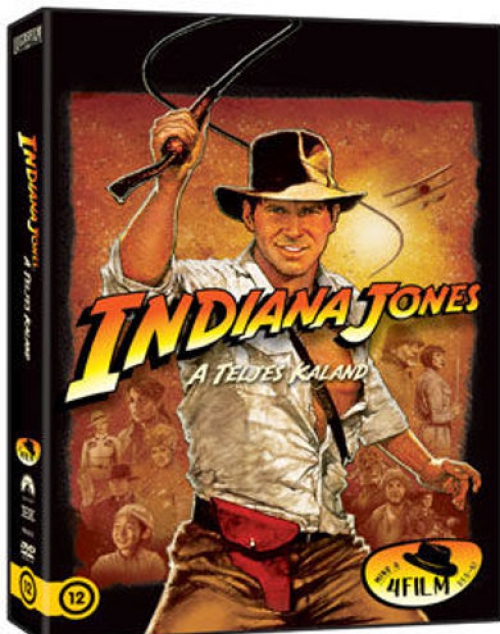 Indiana Jones kalandjai *Tetralógia 1-4.*  (4 DVD) *Antikvár-Kiváló állapotú* *Díszdobozos kiadás* DVD