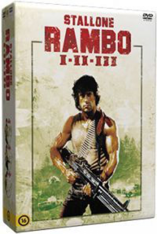 Rambo trilógia (3 DVD) *Díszdoboz - Gyűjtemény* *Antikvár - Kiváló állapotú* DVD