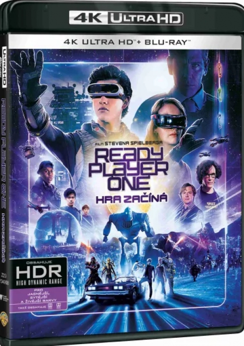 Ready Player One (4K UHD + Blu-ray) *Magyar kiadás - Antikvár - Kiváló állapotú* Blu-ray