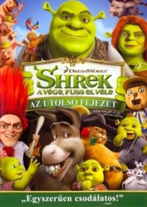 Shrek 4.- Shrek a vége, fuss el véle *Antikvár-Kiváló állapotú* DVD